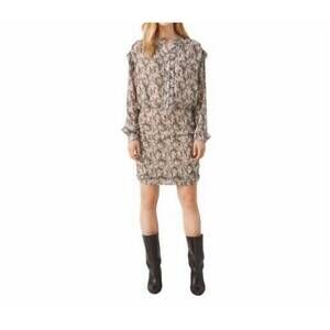 NEW PART TWO kristina mini dress in flint print, neutral